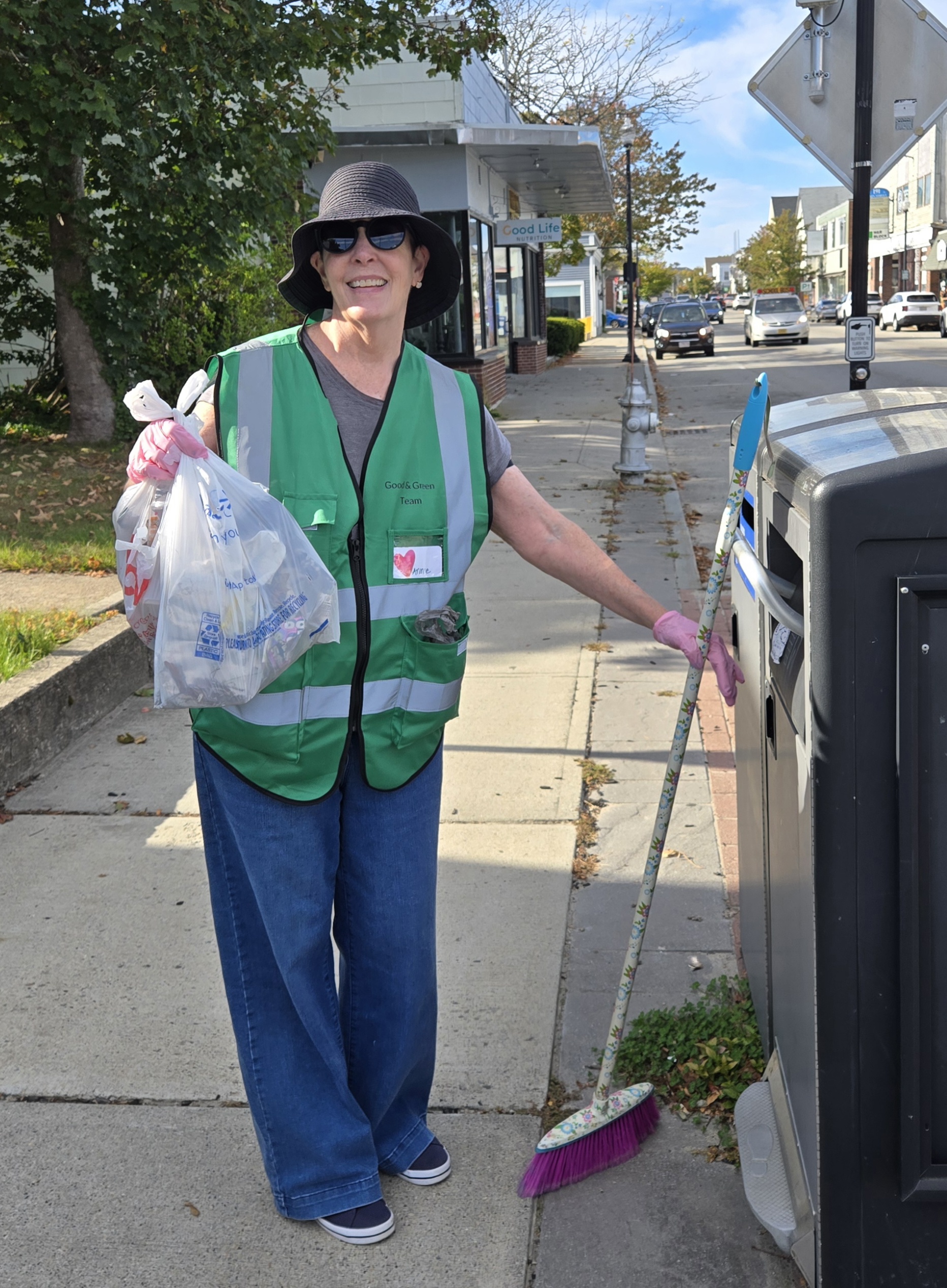 Annie cleaning Main Street 2025